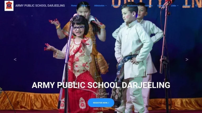 Website design for Army Public School Darjeeling by Darjeeling Informatics