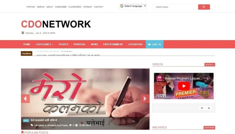 Website design for CDO Network by Darjeeling Informatics