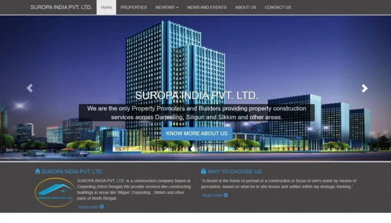Website design for Darjeeling Developers by Darjeeling Informatics