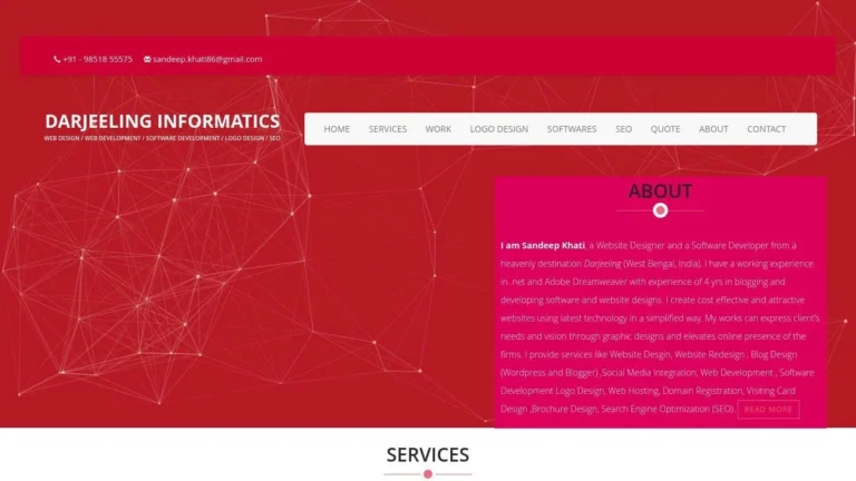 Website design for Darjeeling Informatics by Darjeeling Informatics