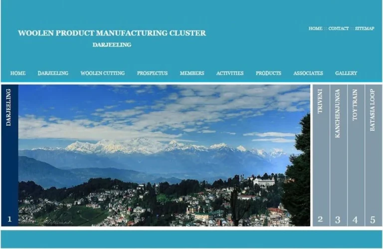 Website design for Darjeeling Woolen Cluster by Darjeeling Informatics