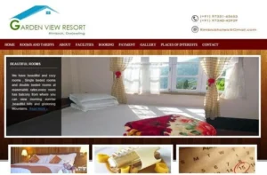 Website design for Garden View Resort Rimbick by Darjeeling Informatics