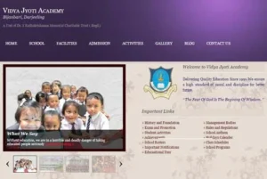 Website design for School website by Darjeeling Informatics
