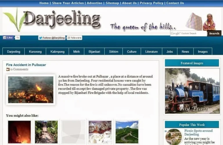 Website design for Search Darjeeling by Darjeeling Informatics