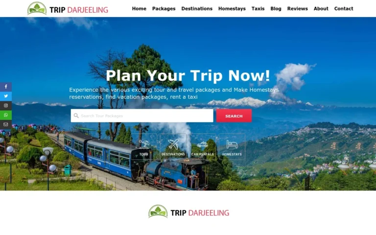 Website design for Trip Darjeeling by Darjeeling Informatics