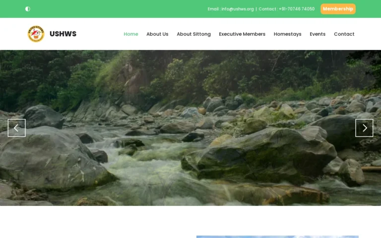 Website design for United Sittong Homestay Welfare Association by Darjeeling Informatics